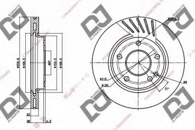 DJ PARTS bd1301 -  Тормозной диск